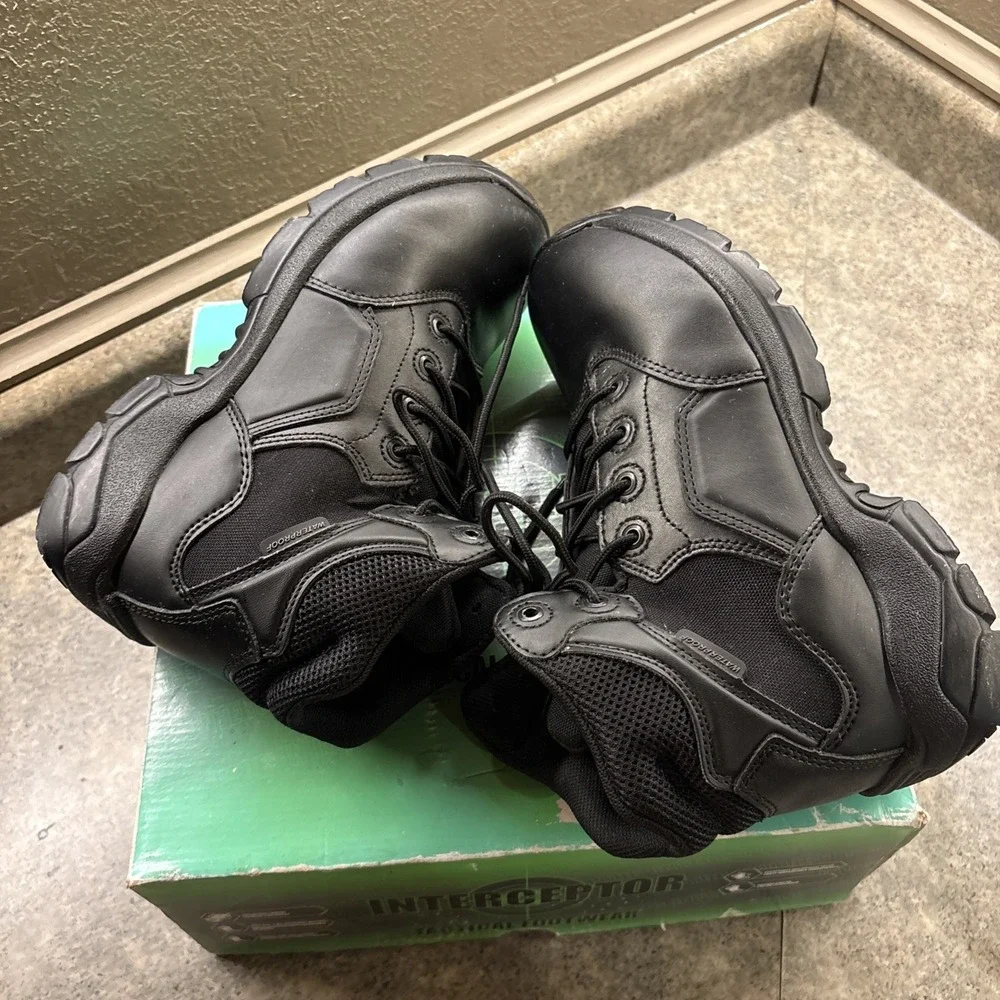Interceptor Canton Black Tactical Boots Men's Sz 7 Very Good Cond.